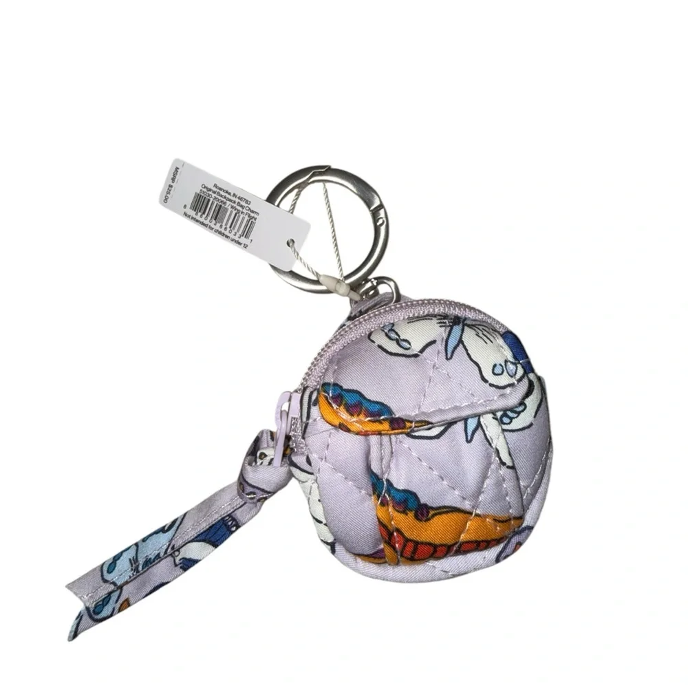 Vera Bradley Lavender Floral Mini Backpack Keychain